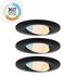 3 spots salle de bain à encastrer LED blanc dynamique IP65 550 lumens noir - CALLA PAULMANN