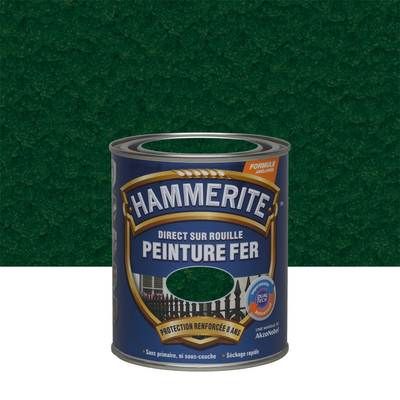 Peinture fer extérieure martelé vert épicéa 750 ml - HAMMERITE