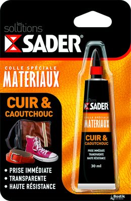 Colle spéciale cuir & caoutchouc 30 ml SADER