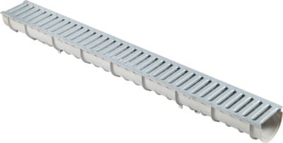 Caniveau composite avec grille tole L 100 x l. 11.4 x H8 cm MEA