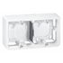 Cadre double horizontal profondeur 40mm 4 modules blanc Mosaïc LEGRAND