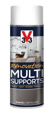 Aérosol de rénovation multisupports finition satinée fonte 400 ml V33