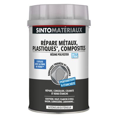 Résine de réparation pour métaux, plastiques et composites 1,1 kg SINTO MATERIAUX