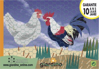 Grillage triple torsion en acier galvanisé gris 1 x 10 m maille hexagonale 1,3 x 1,3 cm GIARDINO