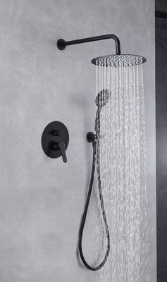 Combiné de douche à encastrer Wall rond noir ROUSSEAU SANITAIRE