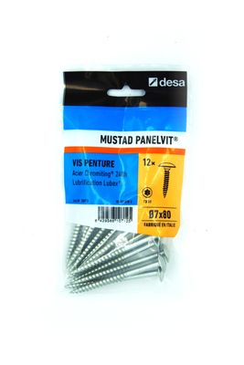 Vis de pose filetage partiel Torx 7 x 80 mm par 12 MUSTAD