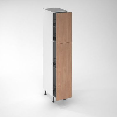 Façade de cuisine 1 porte chêne naturel 130 x 40 cm pour meuble colonne