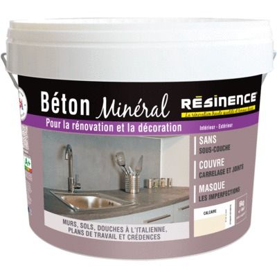 Enduit décoration béton minéral calcaire 6 kg RESINENCE