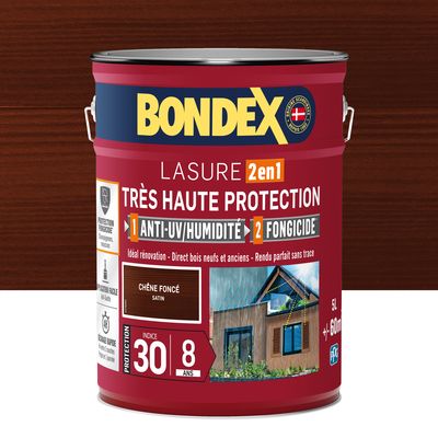 Lasure très haute protection 8 ans chêne foncé 5 l BONDEX