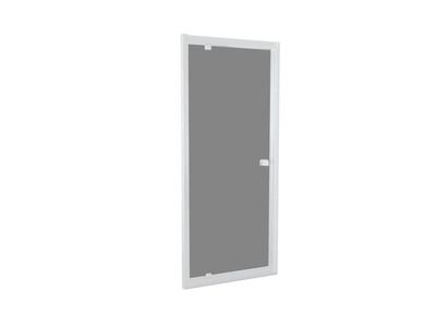 Porte de douche pivotante Tahiti fumée profilés alu blanc mat 100 x 200 cm