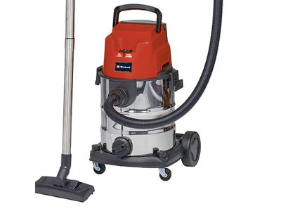 Aspirateur eau et poussières 36V cuve en Inox 25l avec 2 batteries 3Ah et 1 chargeur EINHELL