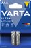 Lot de 2 piles lithium professional AAA - VARTA