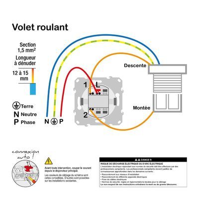 Interrupteur volet roulant 3 boutons blanc - Odace SCHNEIDER ELECTRIC