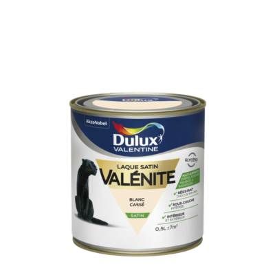 Peinture Laque Valénite Blanc Cassé satin 500 ml - DULUX VALENTINE