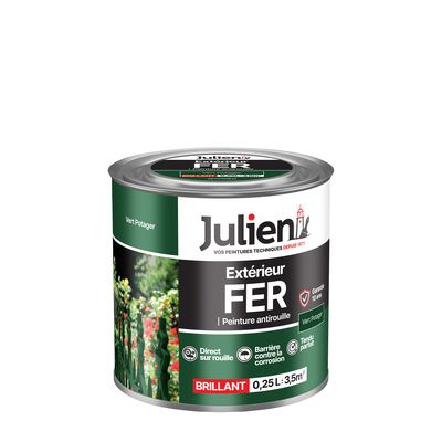 Peinture fer antirouille vert potager brillant 250 ml JULIEN