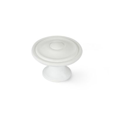 Bouton de meuble rond blanc Lyonnais diamètre 35 mm REI