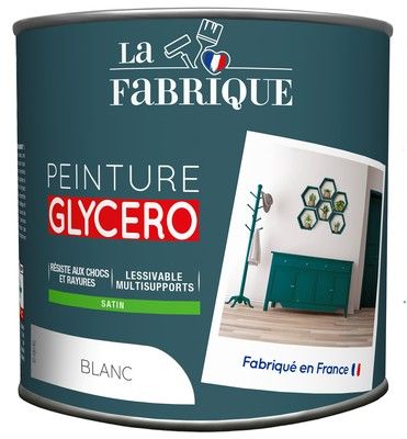 Peinture glycero Blanc satin 125 ml - LA FABRIQUE