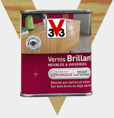 Vernis brillant meubles et boiseries chêne clair 0,5 l V33