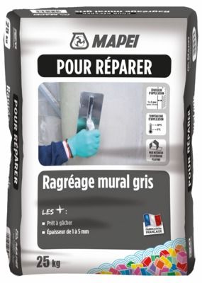 Ragréage mural gris 25 kg MAPEI