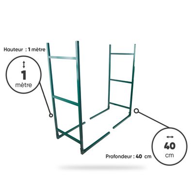 Range bûche modulable H 1 mètre largeur 40 cm OZAKI