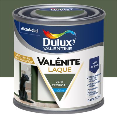 Peinture Boiseries Laque Acrylique Valénite Vert Tropical Mat 125 ML - DULUX VALENTINE