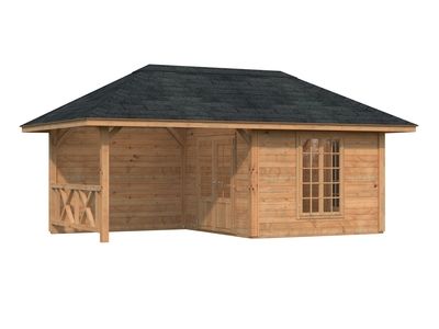 Abri de jardin Bianca SET 8 Marron 16,6 m2 Traité marron PALMAKO Livraison incluse domicile