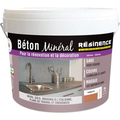 Enduit décoration béton minéral terracotta 6 kg RESINENCE