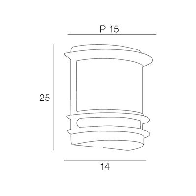 Applique extérieure CAGLIARI Aluminium noir IP 44 E 27 20 W - COREP