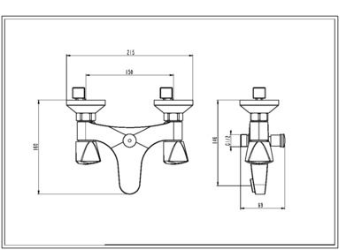 Mélangeur de baignoire Chrome Target - ESSEBAGNO