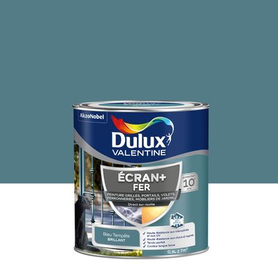 Peinture Ecran+ Fer  Brillant Bleu Tempête 0,5 L - DULUX VALENTINE