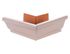 Angle extérieur aluminium beige rosé dév.33 mm pour gouttière SCOVER PLUS