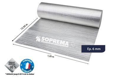 Isolant mince Thermo réflecteur DUOREFLEX 12,5 x 1,2 m SOPREMA®