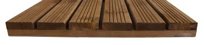 Dalle pin brun rainurée L 500 x H 500 x Ep 44 mm HENRY TIMBER