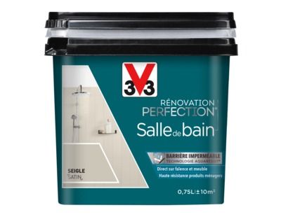 Peinture de rénovation pour salle de bains finition satinée seigle 750 ml V33