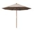 Parasol droit diamètre 3m taupe en eucalyptus PROLOISIRS livraison gratuite à domicile