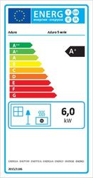 Aduro 9.7 Lux  Grand et élégant poêle à bois avec pierres d'accumulation  de chaleur