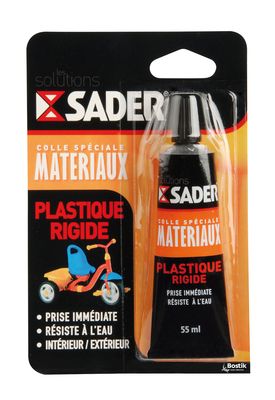 Colle solvant plastiques rigides tube 55 ml SADER