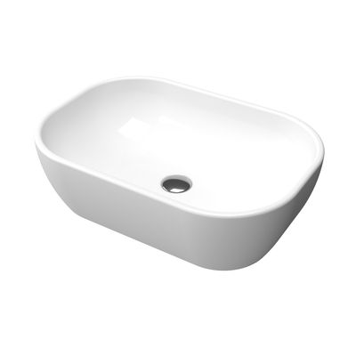 Vasque rectangle à poser en céramique blanche Bowl L 460 x P 330 mm AURLANE