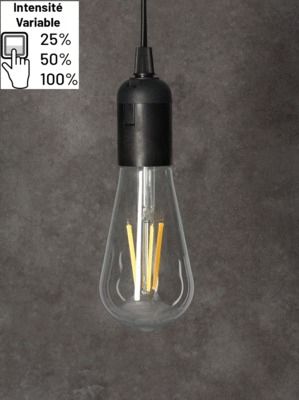 Ampoule LED EDISON filament clairs 6W 900 lumens dimmable blanc chaud - ARLUX