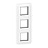 Plaque avec support verticale 3 x 2 modules finition blanche Mosaic LEGRAND