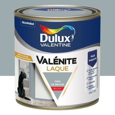 Peinture Boiseries Laque Acrylique Valénite Gris De Brume Brill 0,5 L - DULUX VALENTINE