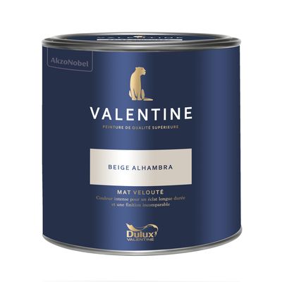 Peinture Valentine Mat Velouté Beige Alhambra 2 L - DULUX VALENTINE