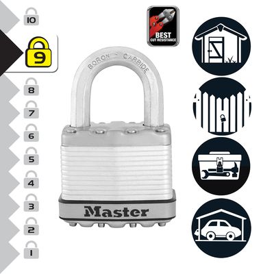 Cadenas à clé largeur 52 mm haute sécurité Excell® MASTER LOCK