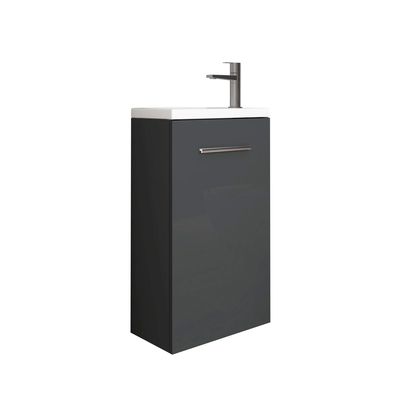 Meuble lave-mains gris H 70 cm Lena