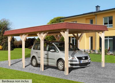 Carport simple -  615 en lamellé collé - 337 x 639 cm Livraison gratuite domicile WEKA