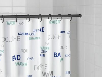 Tringle de douche télescopique 70 à 185 cm noire, diamètre 20 mm