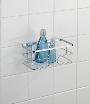 Grande étagère de salle de bain droite acier inox Premium WENKO