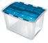 Bac plastique Homebox 60 litres transparent océan