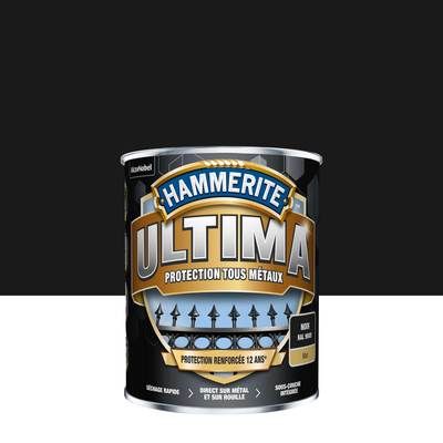 Peinture fer extérieure Ultima mat noir 750 ml - HAMMERITE