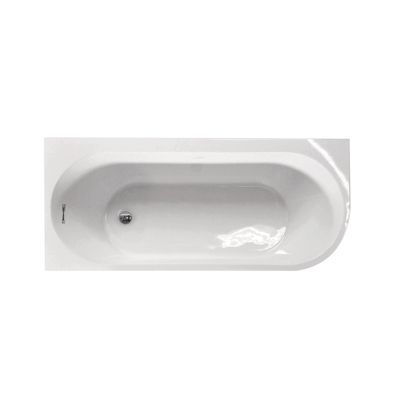 Baignoire semi-îlot angle gauche blanche 170 X 75 cm Sienna BALNEO